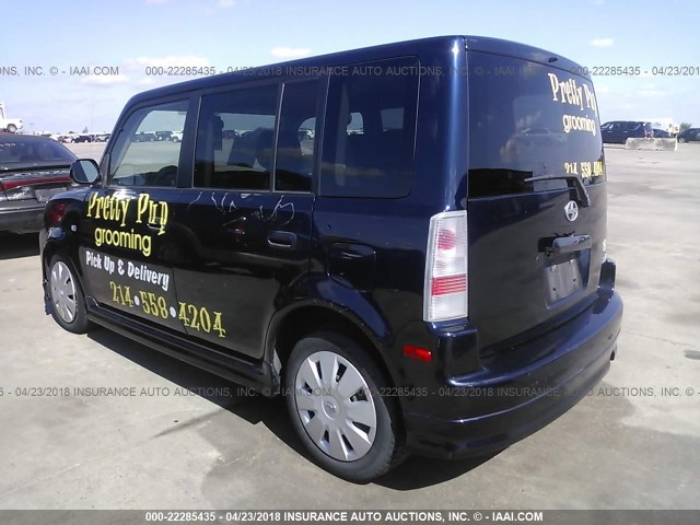 JTLKT324464048964 - 2006 TOYOTA SCION XB BLUE photo 3