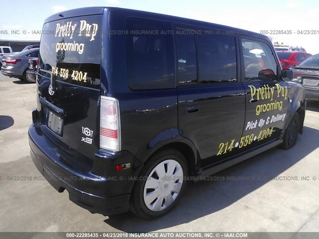 JTLKT324464048964 - 2006 TOYOTA SCION XB BLUE photo 4