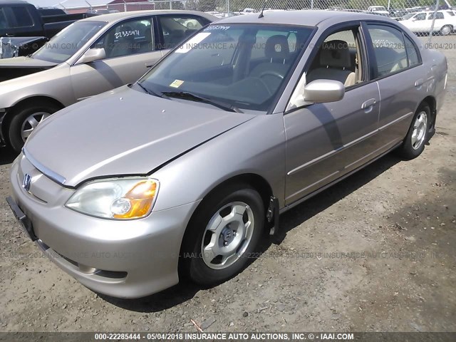 JHMES95603S006728 - 2003 HONDA CIVIC HYBRID Champagne photo 2