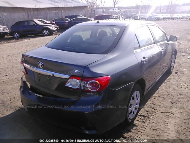 2T1BU4EE3BC732611 - 2011 TOYOTA COROLLA S/LE GRAY photo 4