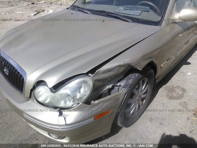 KMHWF35H42A631139 - 2002 HYUNDAI SONATA GLS/LX GOLD photo 6