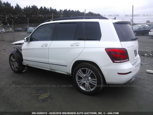 WDCGG8JB6FG383252 - 2015 MERCEDES-BENZ GLK 350 4MATIC WHITE photo 3