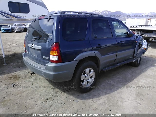 4F2CU09192KM45454 - 2002 MAZDA TRIBUTE LX/ES BLUE photo 4