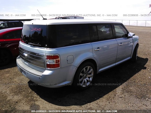 2FMDK53C19BA26063 - 2009 FORD FLEX LIMITED BLUE photo 4