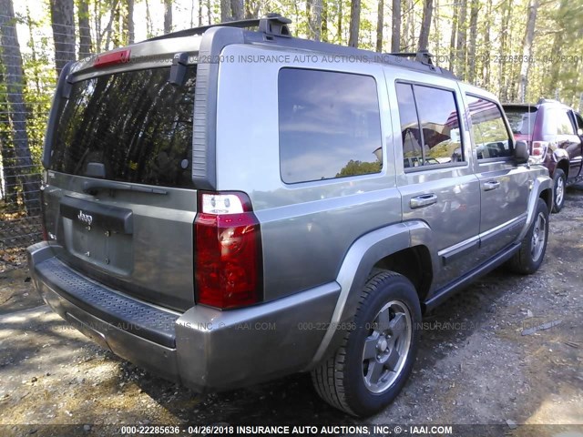 1J8HG48K37C621018 - 2007 JEEP COMMANDER GRAY photo 4