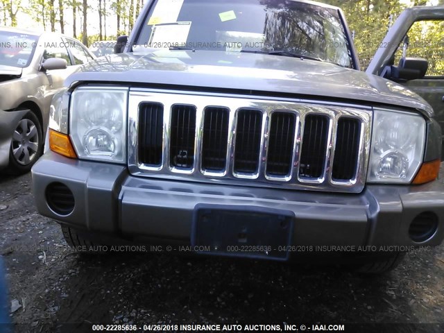 1J8HG48K37C621018 - 2007 JEEP COMMANDER GRAY photo 6