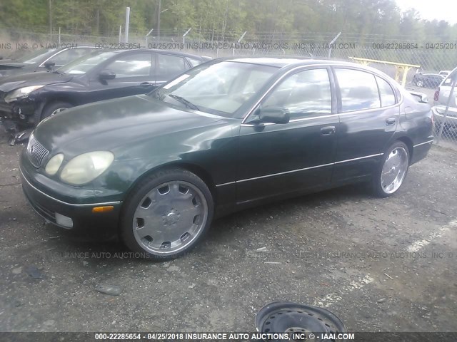 JT8BH68X0X0014849 - 1999 LEXUS GS 400 GREEN photo 2