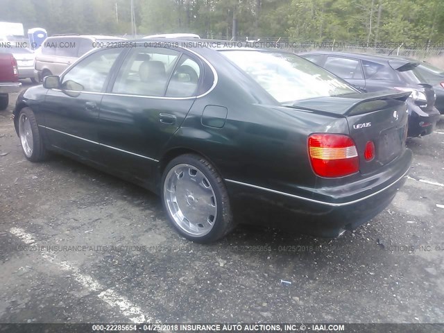 JT8BH68X0X0014849 - 1999 LEXUS GS 400 GREEN photo 3