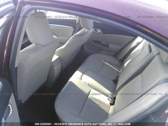 19XFB2F96EE215564 - 2014 HONDA CIVIC EXL MAROON photo 8