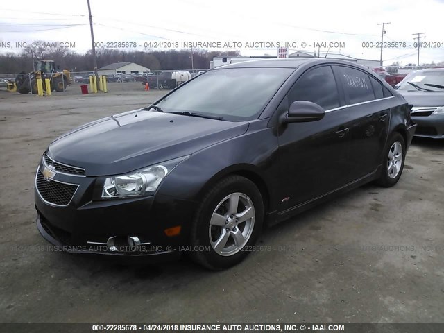 1G1PC5SB4E7143400 - 2014 CHEVROLET CRUZE LT GRAY photo 2