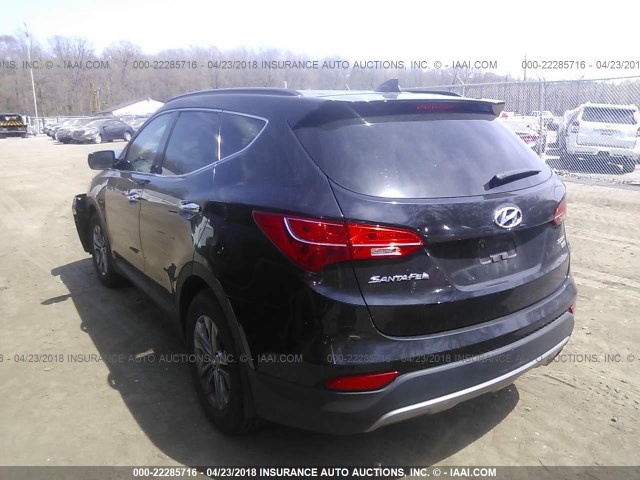 5XYZUDLB3DG061391 - 2013 HYUNDAI SANTA FE SPORT  BLACK photo 3