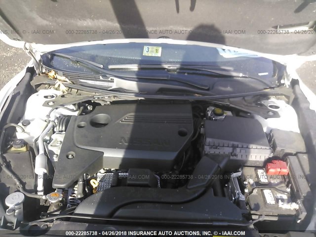 1N4AL3AP6GC211095 - 2016 NISSAN ALTIMA 2.5/S/SV/SL/SR 白色 照片 10