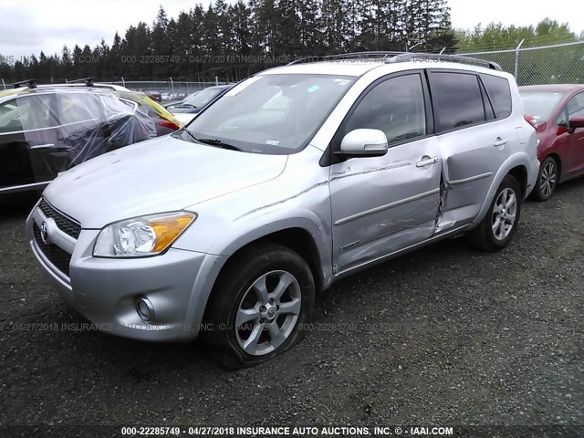 2T3YF4DV7BW059298 - 2011 TOYOTA RAV4 LIMITED SILVER photo 2