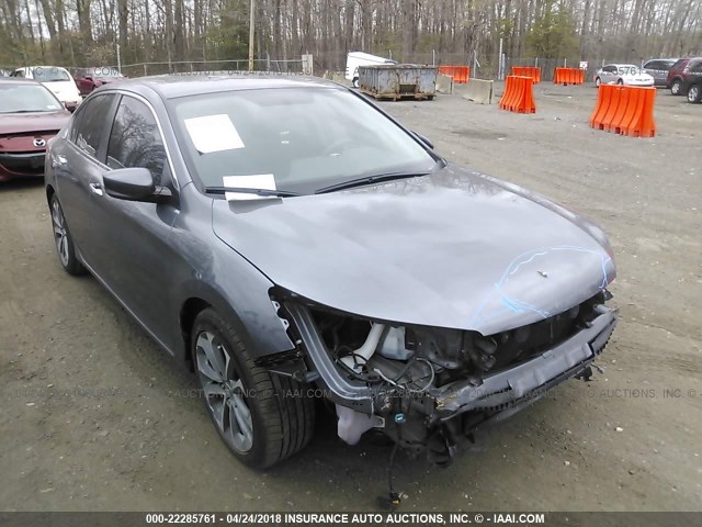 1HGCR2F58EA041416 - 2014 HONDA ACCORD SPORT GRAY photo 1