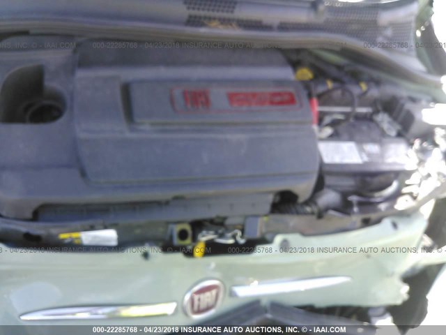 3C3CFFKR0GT184285 - 2016 FIAT 500 EASY 绿色 照片 10