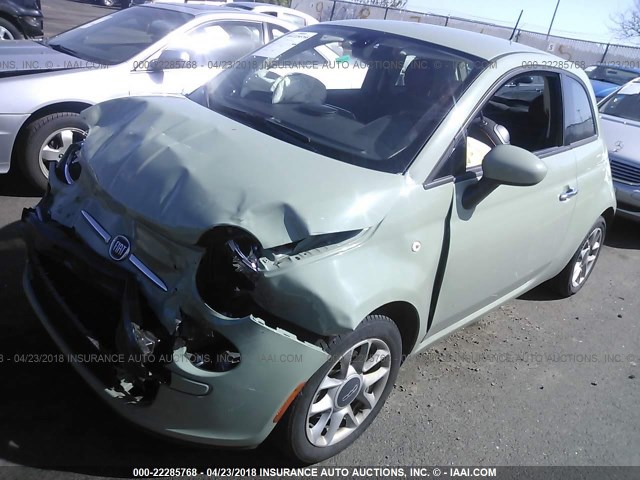 3C3CFFKR0GT184285 - 2016 FIAT 500 EASY 绿色 照片 2