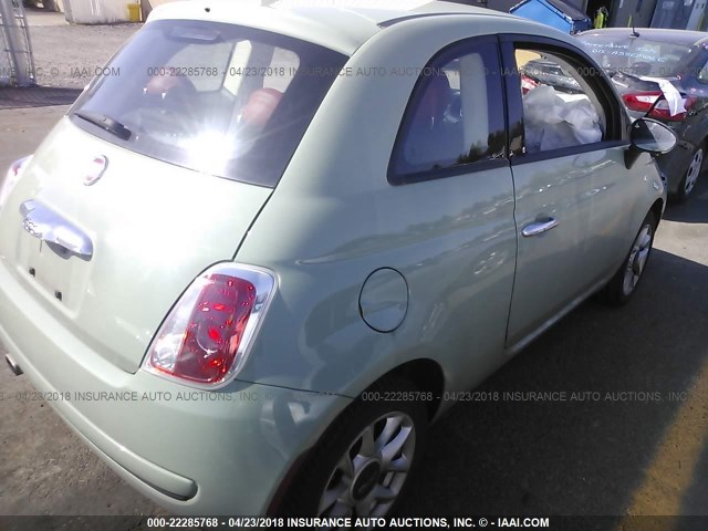 3C3CFFKR0GT184285 - 2016 FIAT 500 EASY 绿色 照片 4