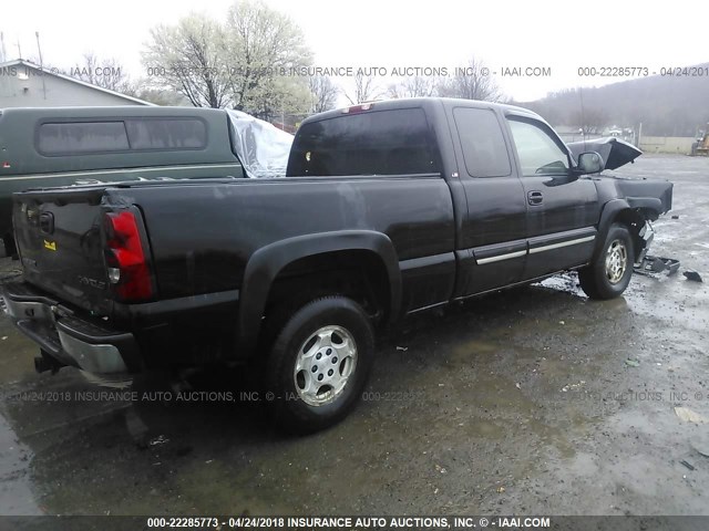 2GCEK19T141253857 - 2004 CHEVROLET SILVERADO K1500 BLACK photo 4