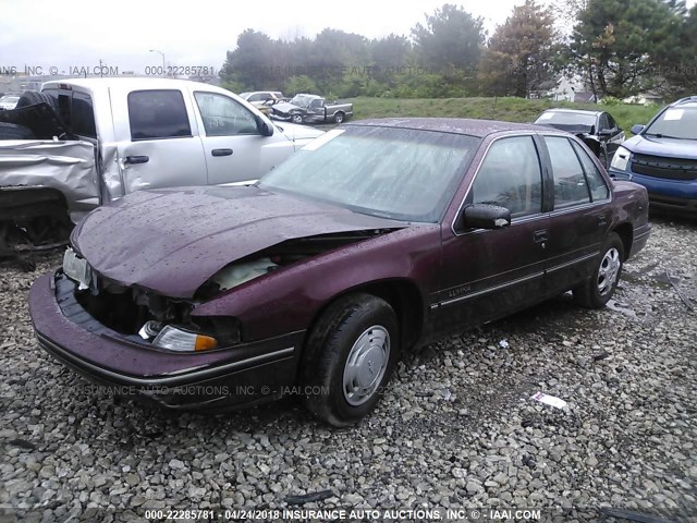 2G1WL54T5P9116788 - 1993 CHEVROLET LUMINA MAROON photo 2