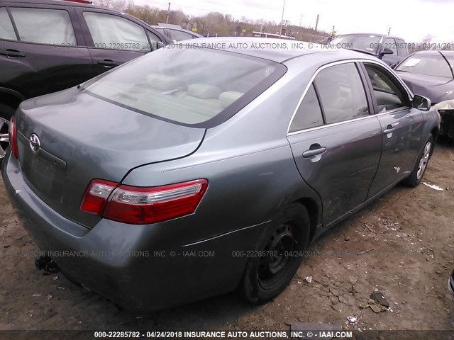 4T1BE46K38U735128 - 2008 TOYOTA CAMRY CE/LE/XLE/SE GREEN photo 4