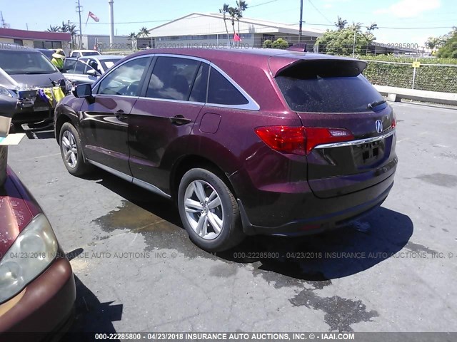 5J8TB3H35DL013856 - 2013 ACURA RDX RED photo 3