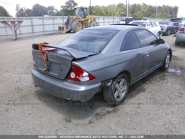 1HGEM22965L011416 - 2005 HONDA CIVIC EX GRAY photo 4