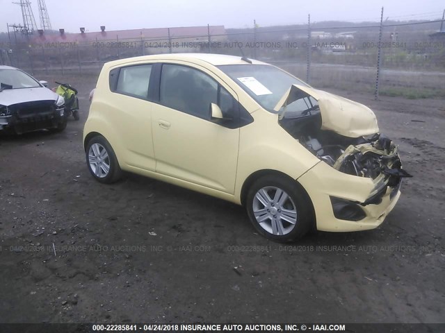 KL8CD6S95EC493026 - 2014 CHEVROLET SPARK 1LT YELLOW photo 1