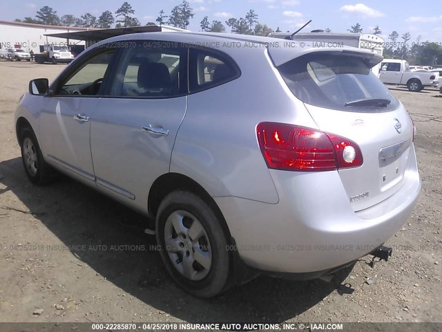 JN8AS5MT8CW609505 - 2012 NISSAN ROGUE S/SV SILVER photo 3