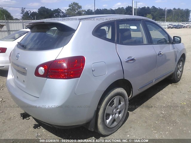 JN8AS5MT8CW609505 - 2012 NISSAN ROGUE S/SV SILVER photo 4