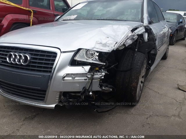 WAUML44E46N004339 - 2006 AUDI A8 L QUATTRO SILVER photo 6