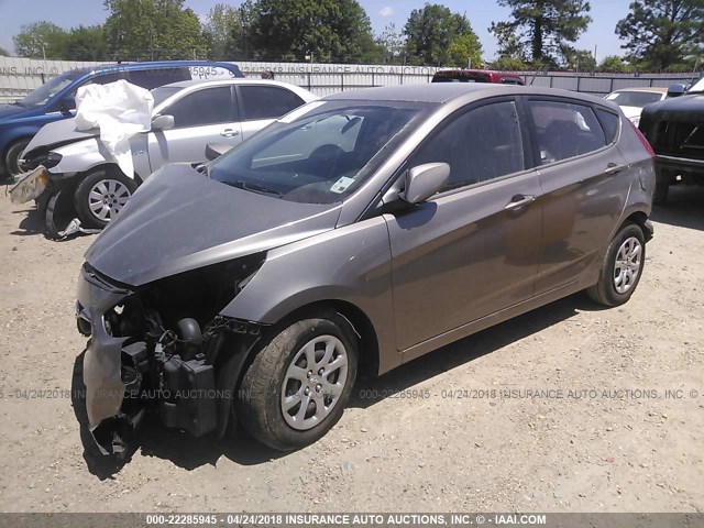 KMHCT5AE9CU020400 - 2012 HYUNDAI ACCENT GLS/GS GRAY photo 2