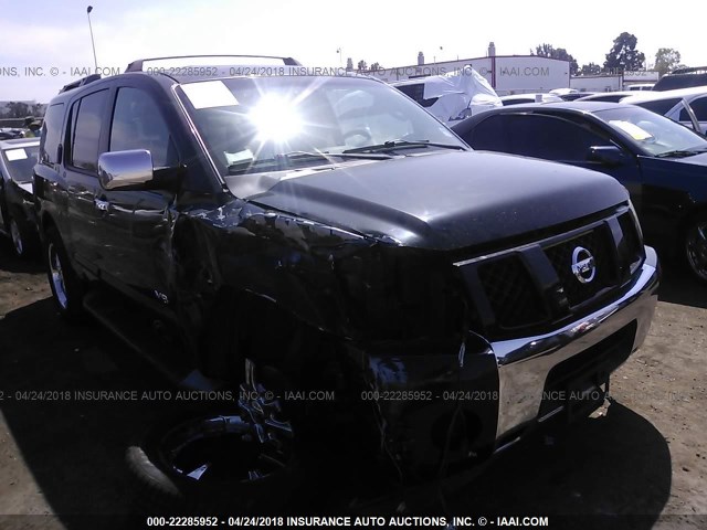 5N1AA08A35N715116 - 2005 NISSAN ARMADA SE/LE BLACK photo 1