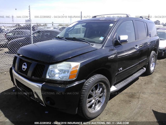 5N1AA08A35N715116 - 2005 NISSAN ARMADA SE/LE BLACK photo 2