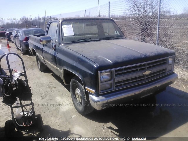 1GCDC14H3FF421506 - 1985 CHEVROLET C10 BLUE photo 1