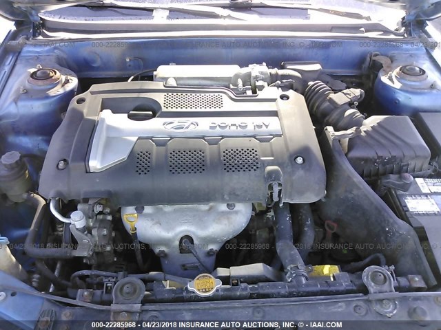 KMHDN56D85U159774 - 2005 HYUNDAI ELANTRA GLS/GT BLUE photo 10