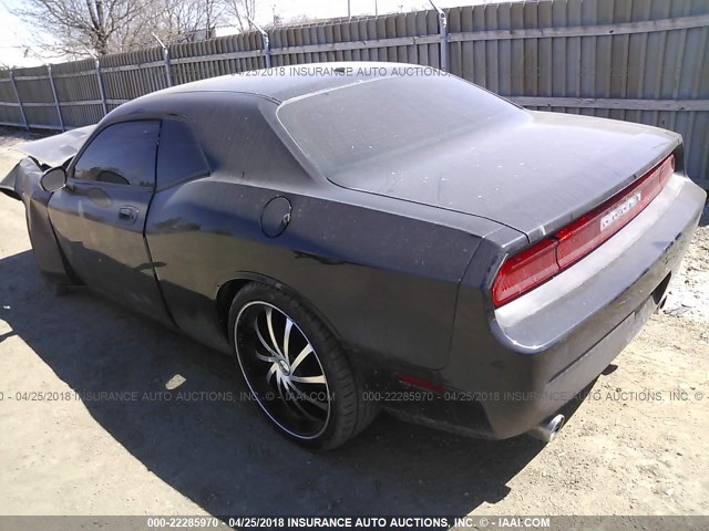 2B3CJ4DV5AH322820 - 2010 DODGE CHALLENGER SE BLACK photo 3