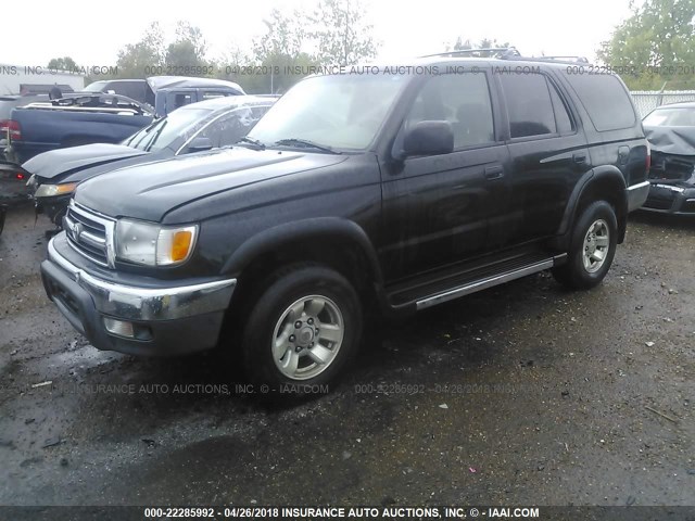 JT3GM84R6Y0064389 - 2000 TOYOTA 4RUNNER BLACK photo 2