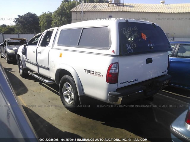 5TBRT34166S478294 - 2006 TOYOTA TUNDRA ACCESS CAB SR5 WHITE photo 3