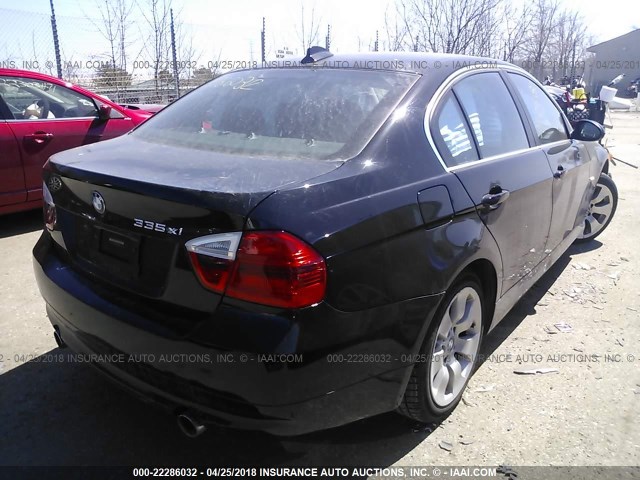 WBAVD53598A284343 - 2008 BMW 335 XI BLACK photo 4