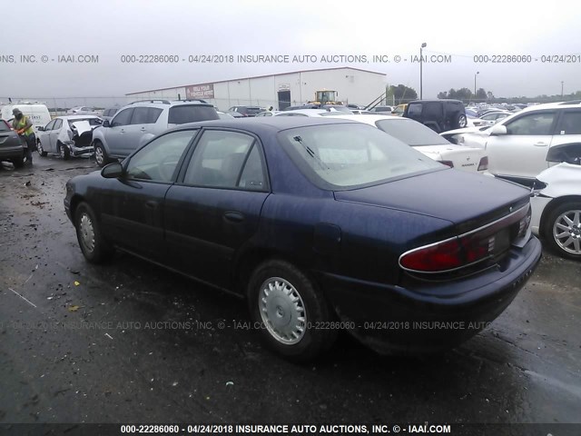 2G4WY55J521168642 - 2002 BUICK CENTURY LIMITED BLUE photo 3