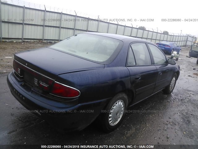 2G4WY55J521168642 - 2002 BUICK CENTURY LIMITED BLUE photo 4