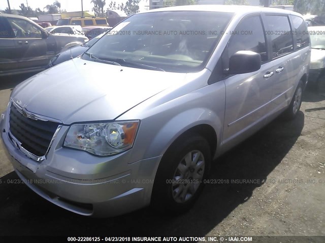 2A8HR44H28R678176 - 2008 CHRYSLER TOWN & COUNTRY LX SILVER photo 2