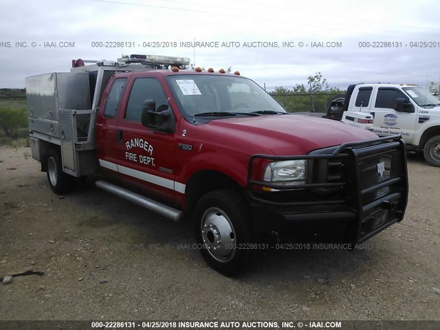 1FDAX57P54EA49831 - 2004 FORD F550 SUPER DUTY RED photo 1