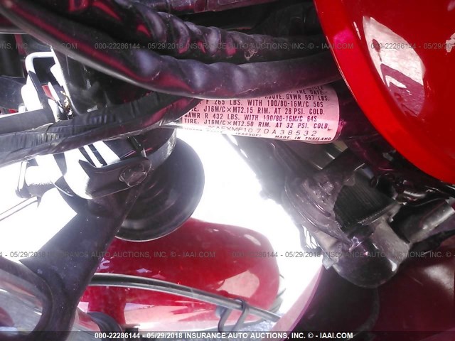 JKAEXMF107DA38532 - 2007 KAWASAKI EX250 F RED photo 10