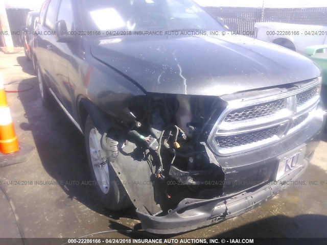 1D4RE4GG8BC645356 - 2011 DODGE DURANGO CREW GRAY photo 6