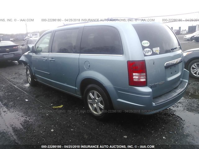 2A8HR54P18R786575 - 2008 CHRYSLER TOWN & COUNTRY TOURING Light Blue photo 3