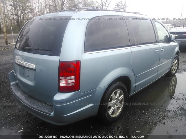 2A8HR54P18R786575 - 2008 CHRYSLER TOWN & COUNTRY TOURING Light Blue photo 4