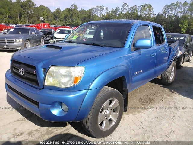 3TMJU62N15M006270 - 2005 TOYOTA TACOMA DOUBLE CAB PRERUNNER BLUE photo 2