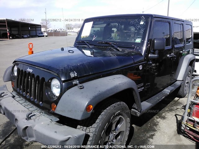 1J4BA3H14AL119507 - 2010 JEEP WRANGLER UNLIMITE SPORT BLACK photo 2