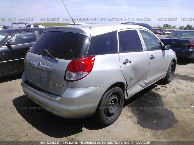 2T1KR32E33C126744 - 2003 TOYOTA COROLLA MATRIX XR SILVER photo 4